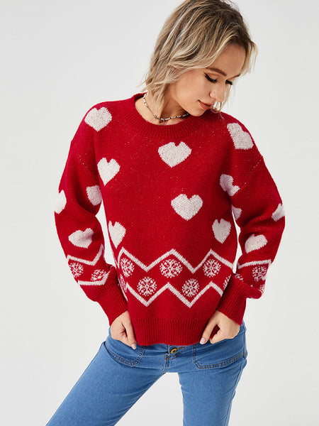 Women's Heart Shape Sweater