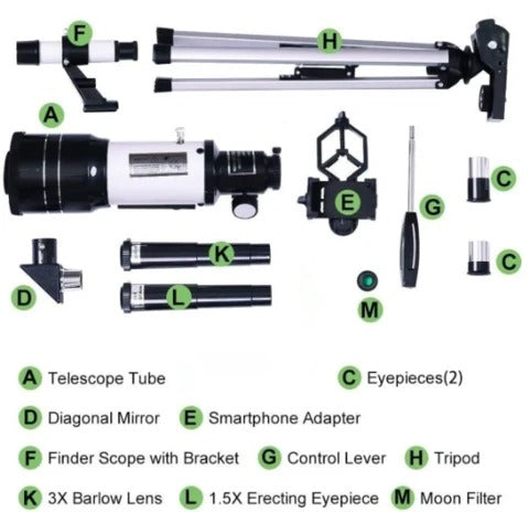 Astronomical Telescope with Tripod