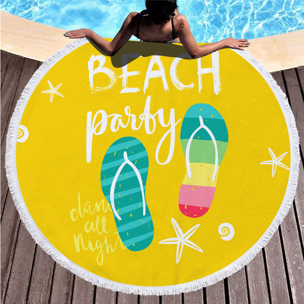 Round Printed Beach Towel