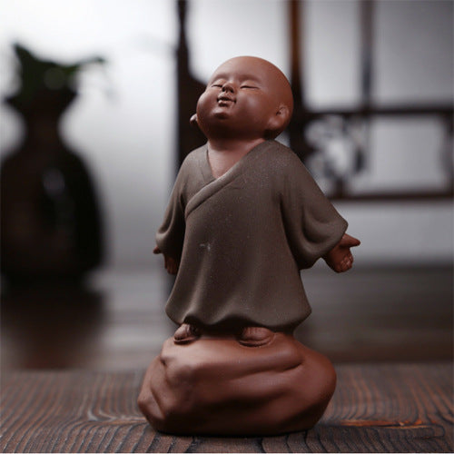 Handmade Porcelain Little Monk Pottery