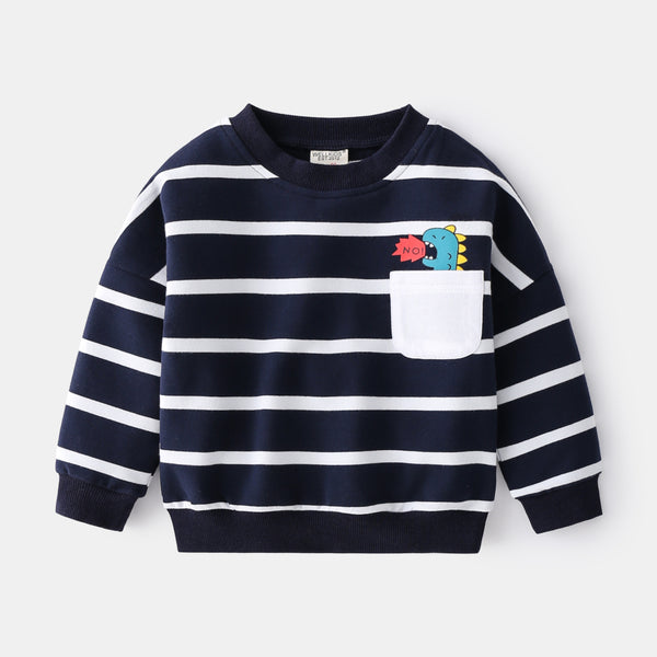 Boys Casual Striped Sweater