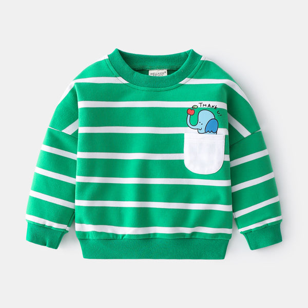 Boys Casual Striped Sweater