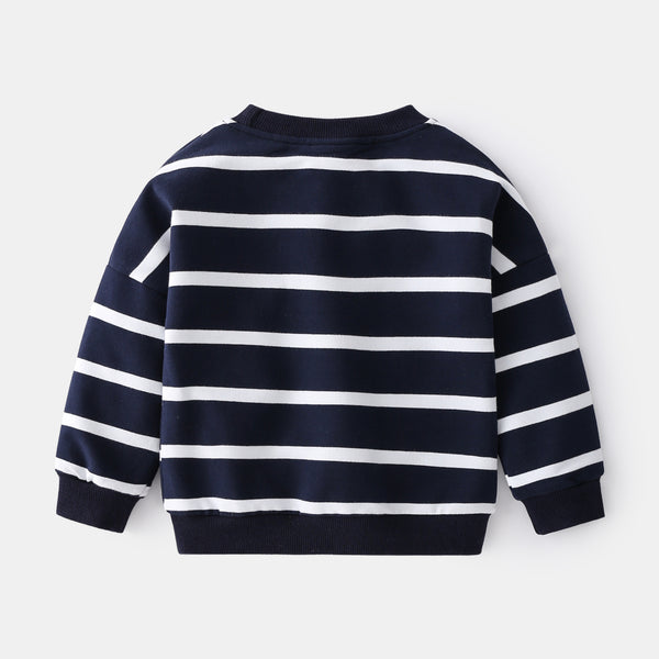 Boys Casual Striped Sweater