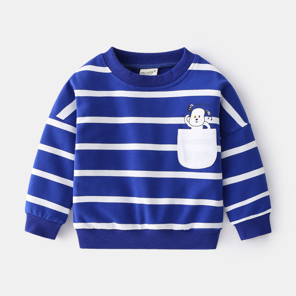 Boys Casual Striped Sweater