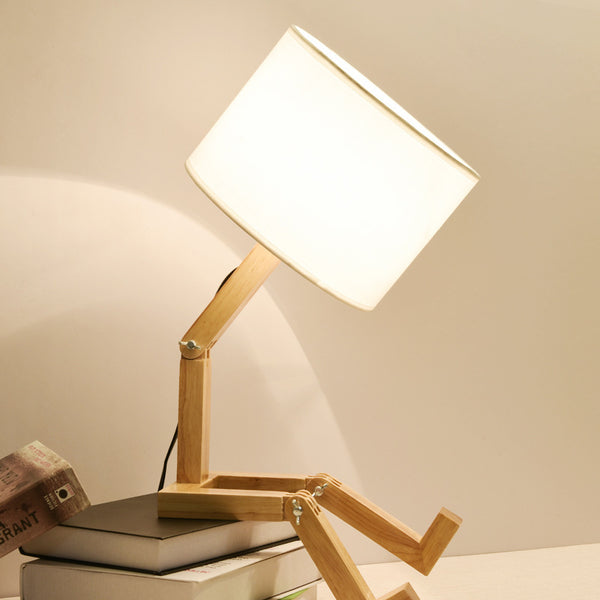 Nordic Wooden Bedside Lamp