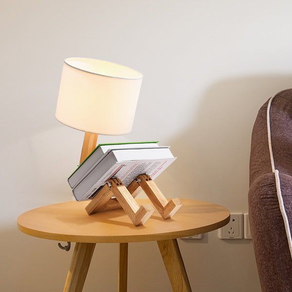 Nordic Wooden Bedside Lamp