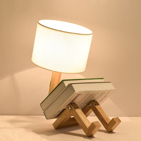 Nordic Wooden Bedside Lamp