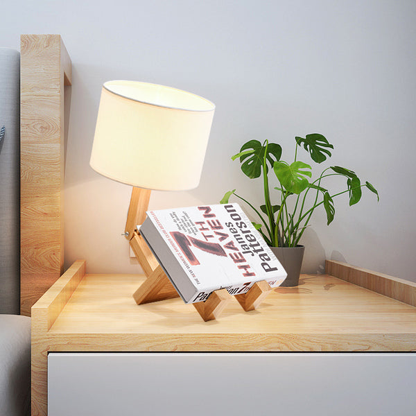 Nordic Wooden Bedside Lamp