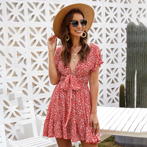 Ruffled Floral Spring Dress