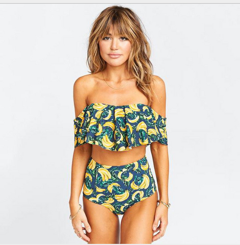 Two Piece Ruffle Swimwear