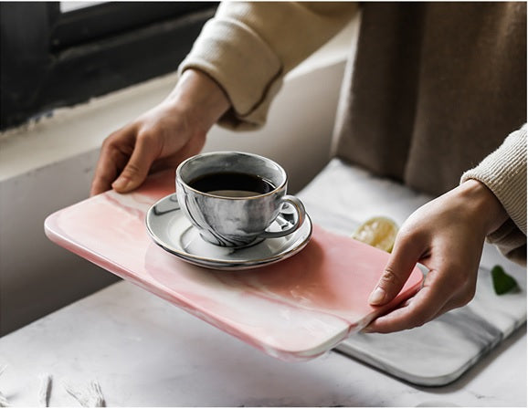 Nordic Marbled Ceramic Tray