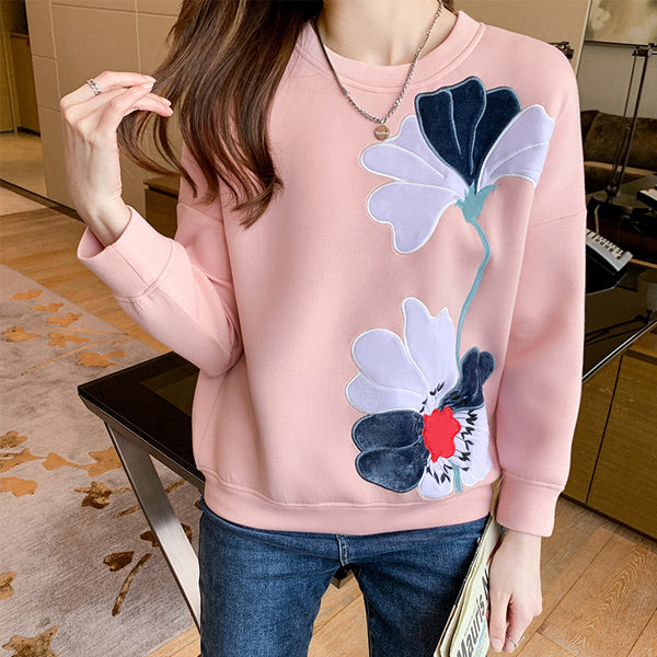 Cute Flower Pullover Sweater