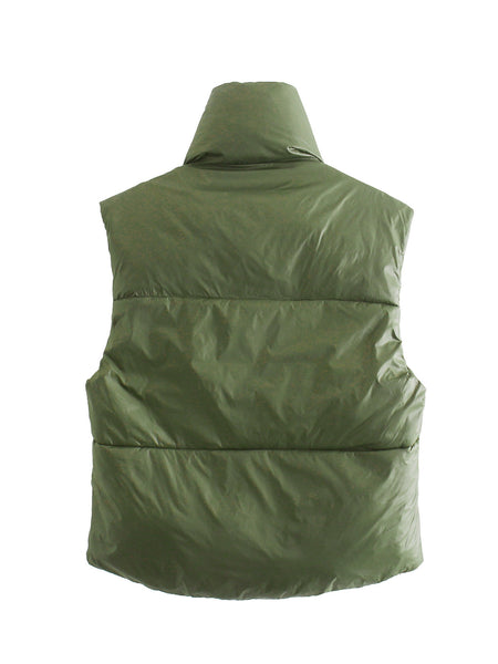 Puffer Vest Jacket Double-Sided