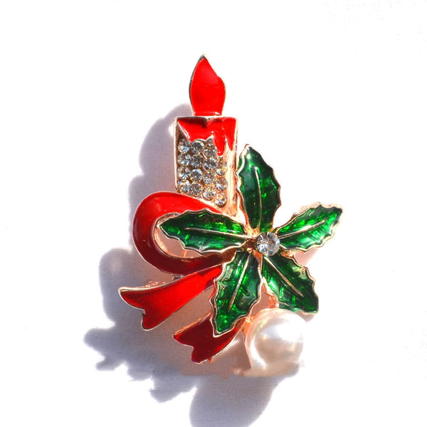 Candle Brooch Pin