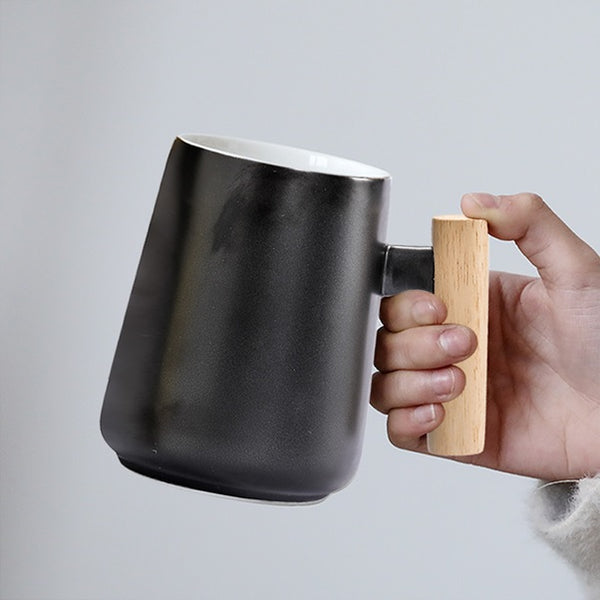 Ceramic Mug With Wooden Handle