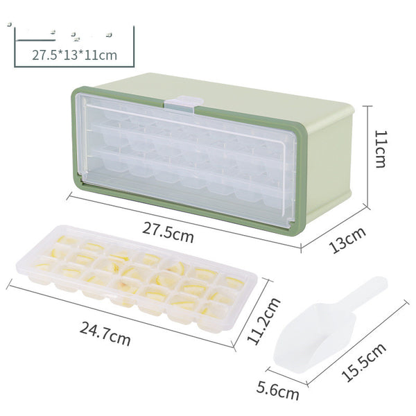 Three Layer Ice Box With Ice Cubes