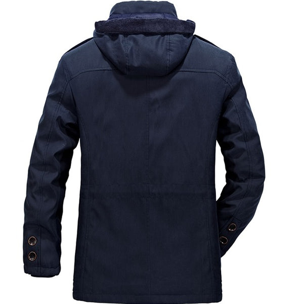 Men's Lamb Wool Detachable Parka Coat