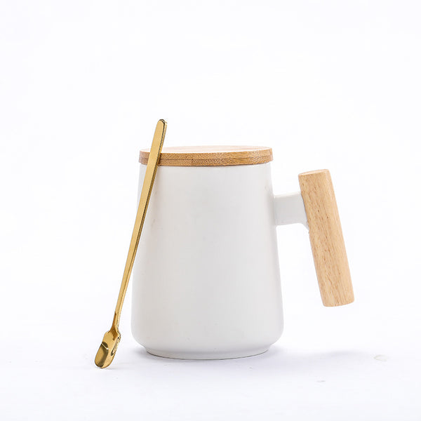 Ceramic Mug With Wooden Handle