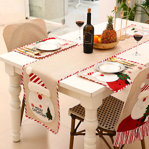 Christmas Linen Table Runner