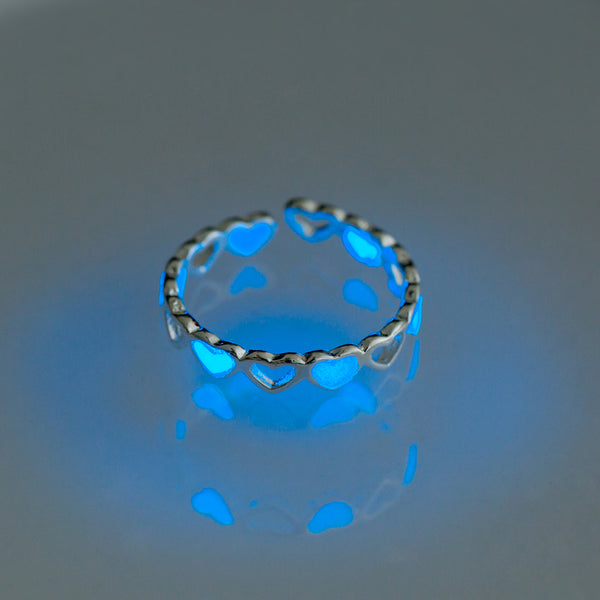 Glow-In-The-Dark Heart Shape Ring