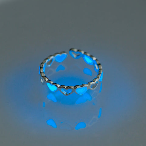 Glow-In-The-Dark Heart Shape Ring