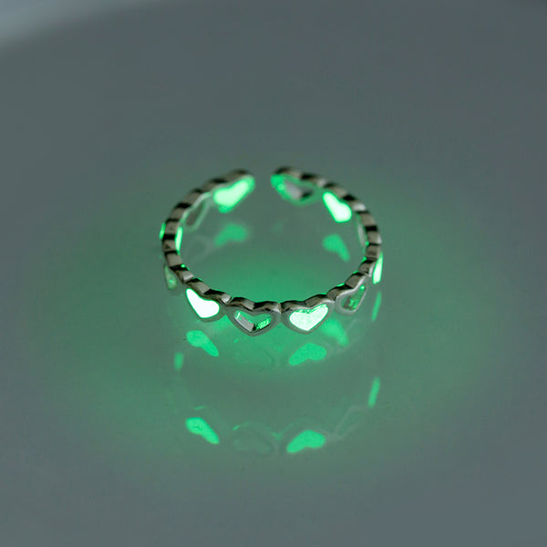 Glow-In-The-Dark Heart Shape Ring