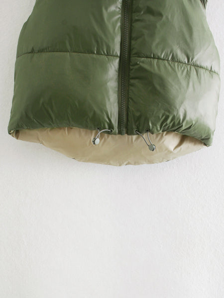 Puffer Vest Jacket Double-Sided