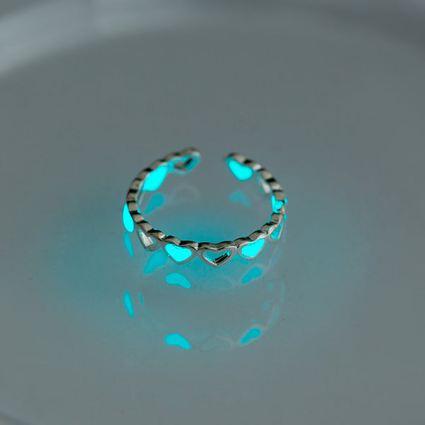 Glow-In-The-Dark Heart Shape Ring