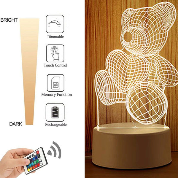 3D LED Table Light Lamp