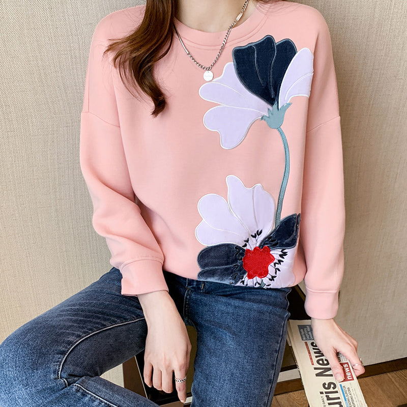 Cute Flower Pullover Sweater