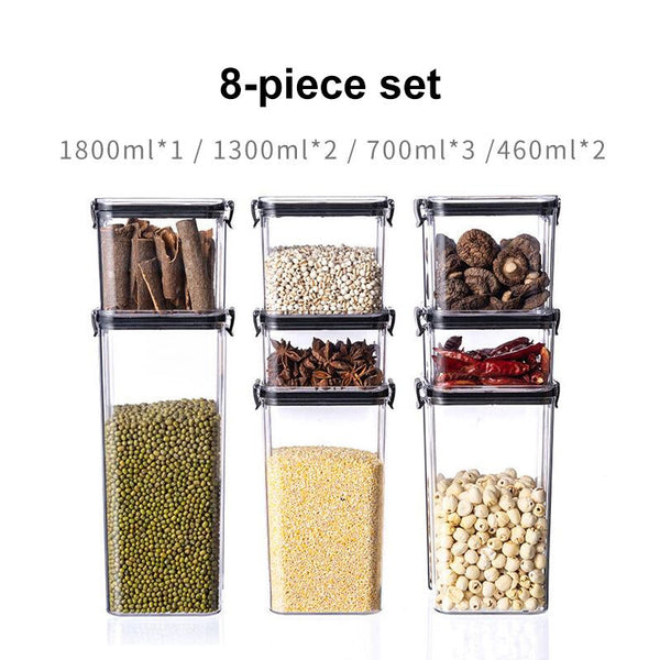 8 Piece Airtight Plastic Containers